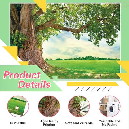 Spring Huge Tree Backdrop 12x10 FT for Photoshoot Spring Nature Photo Backdrops Tree Scenery Picnic Background Outdoor Travel Event Decorations Wedding Party Banner Photo Booth Props - size: 12x10 FT