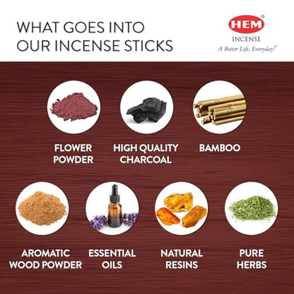 HEM Sandalwood Incense Sticks – 120 Count (Pack of 6 Boxes) – Classic Sandalwood Aroma Incense for Meditation, Yoga & Home Fragrance - size: PACK OF 6