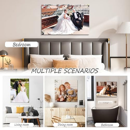 Custom Canvas Prints with Your Photos, Personalized Wall Art for Home Decor - size: 12"L x 18"W