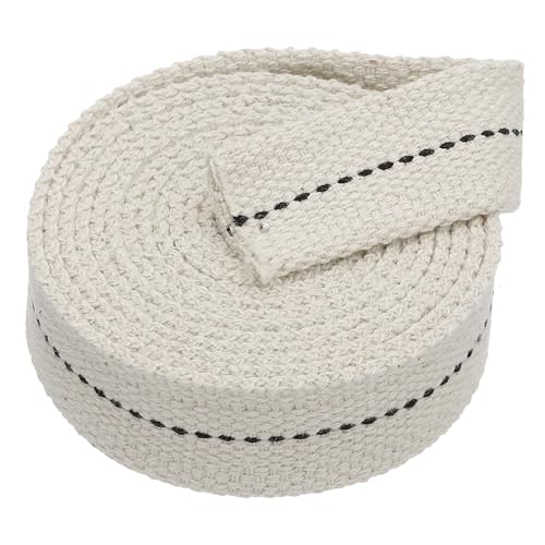 PATIKIL 1" Wide 6 Feet 100% Cotton Flat Wick, Oil Lamp Wicks with Black Stitch for Kerosene Lamp Lantern Oil Burner - color: Black, size: 1" x 6 Feet