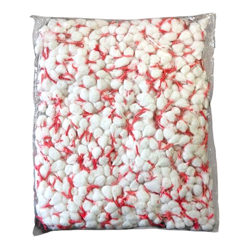 Santosh Jewellers™ Hand Made Phool Baati/Orange Cotton Phool Diya Batti (Wicks) / Diya Batti for Puja (Wicks) / Jot batti for Pooja/Jyot Batti Round Cotton Wicks GOL Diya batti Bulk Pack1500+++ Pcs