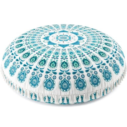 Hihealer Meditation Cushion, Large Velvet Floor Pillow for Yoga, Meditation - color: Green