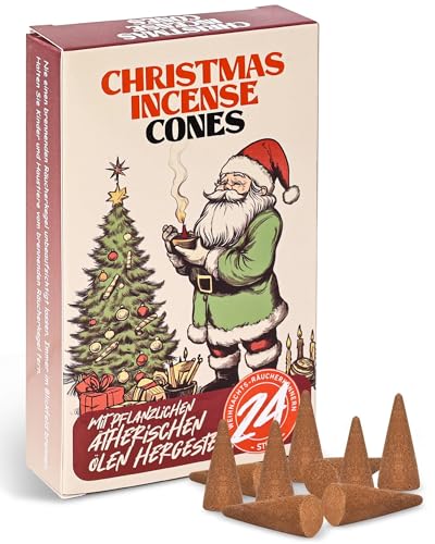 Christmas Scented Incense Cones - 4 Pack Box Set, 96 Cones Total