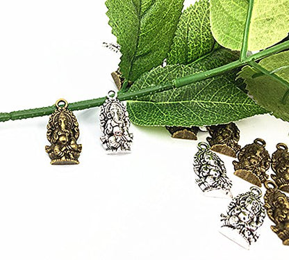 ALIMITOPIA 30pcs Ganesha Religious charm Pendant for DIY Jewelry Making Accessories