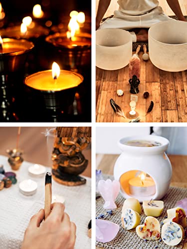 Mandala Crafts Tibetan Buddhist Tealight Vanaspati Ghee Butter Lamp Candle Set(10 Small Clear Cups)