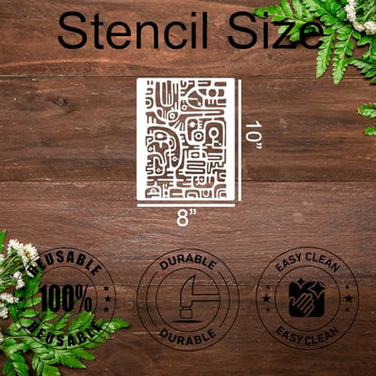 Stencils for Crafts Reusable Texture Stencils 10"x8" - style: Absract