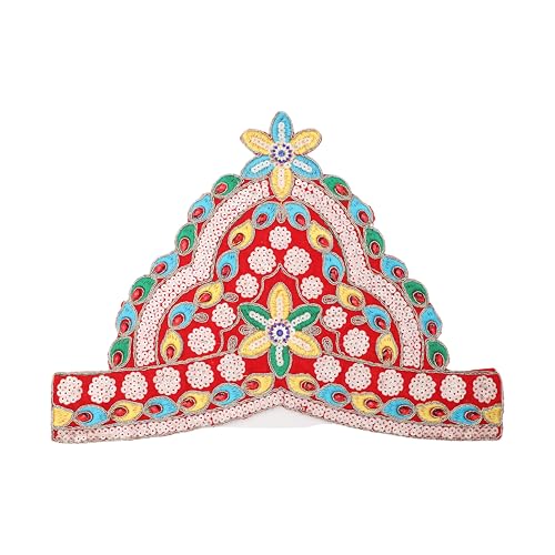 Mukut God Idol Laddu Gopal Radha Krishna Sringar Deities jewelry-7.5" - size: 7.5 Inches X 10 Inches