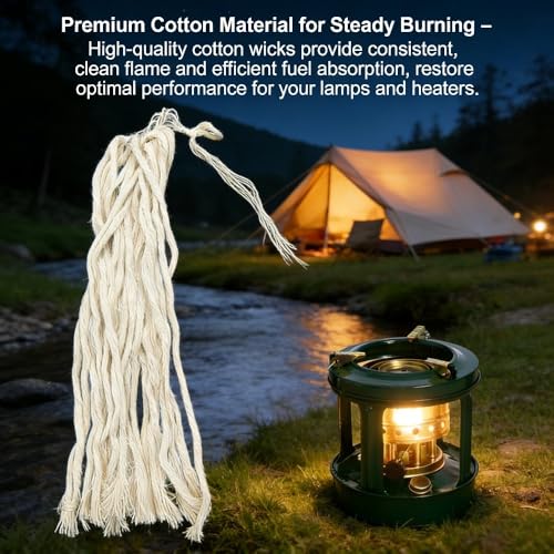 200Pcs Cotton Kerosene Stove Wick for Camp Heater Outdoor Light Spare