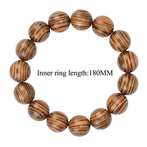 Prayer Bead bracelet Mala Beaded Bracelets for Men Women 12/15MM … - color: 15mm 15 beads Tiger skin