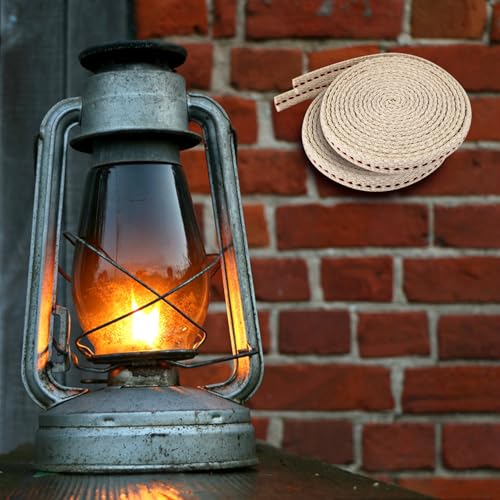 1 Roll Oil Lamp Wick - 6.5 Feet Roll, 3/8 Inch Flat Cotton Wick Replacement - Perfect for Oil Lamps, Lanterns, and Oil Burners (3/8 inch) - size: 3/8 inch