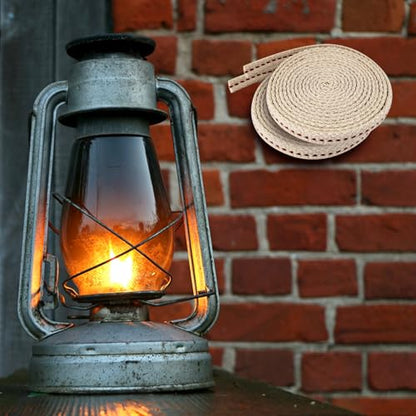 1 Roll Oil Lamp Wick - 6.5 Feet Roll, 3/8 Inch Flat Cotton Wick Replacement - Perfect for Oil Lamps, Lanterns, and Oil Burners (3/8 inch) - size: 3/8 inch