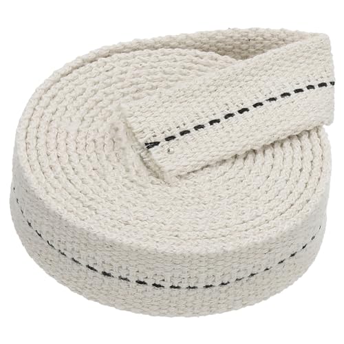 PATIKIL 3/4" Wide 6 Feet 100% Cotton Flat Wick, Oil Lamp Wicks with Black Stitch for Kerosene Lamp Lantern Oil Burner - color: Black, size: 3/4" x 6 Feet
