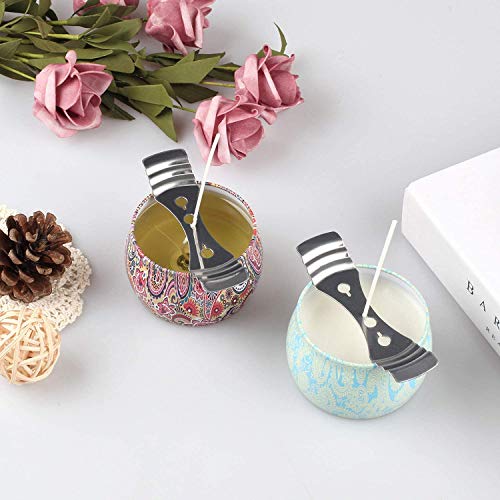 DINGPAI 20pcs Candle Wick Holder & 180 Stickers, Candle Making Supplies - size: 20pcs holders 180pcs stickers