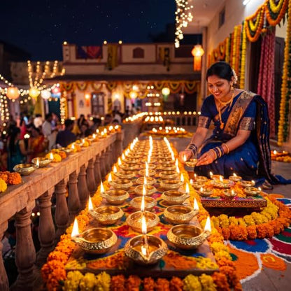 Retisee 70 Pcs Brass Diyas for Diwali, Diya Lamps for Pooja & Return Gifts