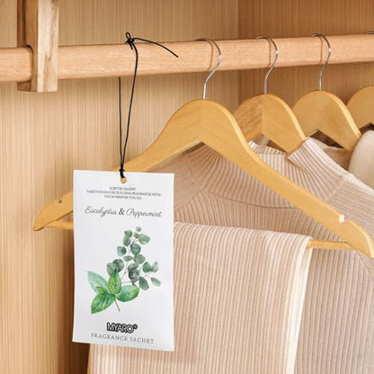 MYARO 12 Pack Eucalyptus Mint Scented Sachets, Closet Deodorizer Freshener - color: Eucalyptus Mint, size: 12 Packs