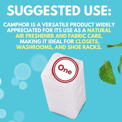 Arymar Refined Camphor 100% Pure Made in India (12 Blocks) - size: 12 Blocks