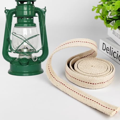 1 Roll/ 6.5 Feet Oil Lamp Wick, 3/4 Inch Flat Cotton Wick Replacement for Oil Lamps, Lanterns, Oil Burners (3/4", 1) - size: 3/4"