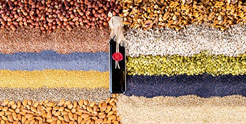 Organic Sesame Seed Oil, Cold-Pressed Raw Non-GMO – 8.45 fl oz (250 ml) | USDA Organic | Unrefined | No Preservatives | Vegan & Keto Friendly