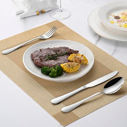 Dinner Spoon Set,8-Piece 7.3 Inch Soup Spoons,Premium Food Grade Stainless Steel Table Spoon,Durable Metal Tablespoon,Dishwasher Safe Silverware Spoons - size: 8-Piece(Silver)