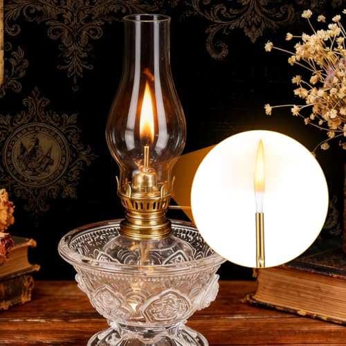 Oil Lamp Wicks 10 Pcs Alloy Fiber Tubes for Kerosene Lamps
