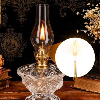 Oil Lamp Wicks 10 Pcs Alloy Fiber Tubes for Kerosene Lamps