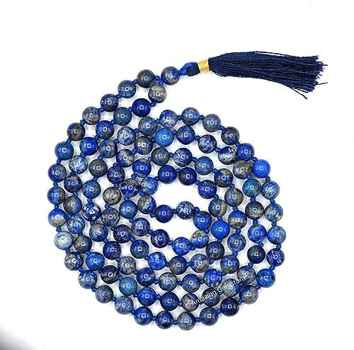 Amazing Gemstone Lapis Lazuli Knotted Mala - color: Lapis Lazuli, style: Knotted