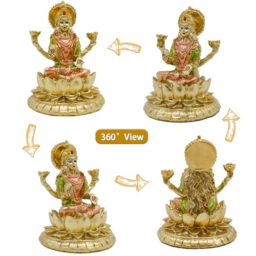 Hindu Lakshmi Goddess for Car Dashboard Decor Diwali Gift w/ 2 stickers