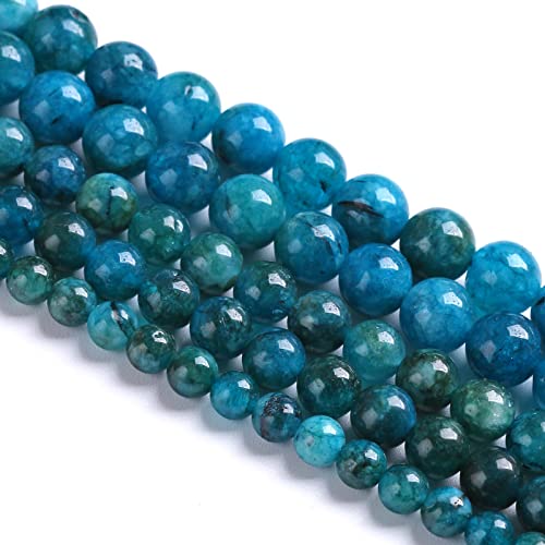 160PCS 4MM Blue Apatite Spacer Loose Beads for Jewelry Making DIY Bracelet Necklace 2 Strands - color: Apatite, size: 4mm (2 strands)