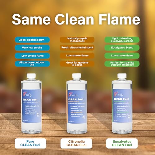 Firefly - Clean Fuel Lamp Oil - Smokeless, Odorless, 32 oz - color: Clear, size: 32 oz.