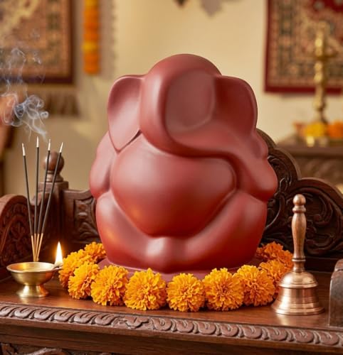 Bellaa Ganesha Statue - Modern Ganesh Sculpture for Home Decor, Office & Meditation Space - 5 Inch Hindu God Figurine Abstract -25570