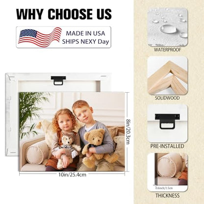 Custom Canvas Prints with Your Photos, Personalized Wall Art for Home Decor - size: 10"L x 8"W