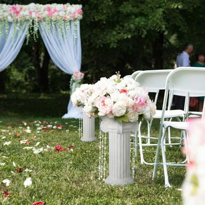 1 Pack 21.7 Inches Roman Column and Pillars Plant Pedestal Column Stand Wedding Greek Pillar for Outdoor Indoor Garden Birthday Party Display Pedestal Stand for Plants (Simple) - style: Simple