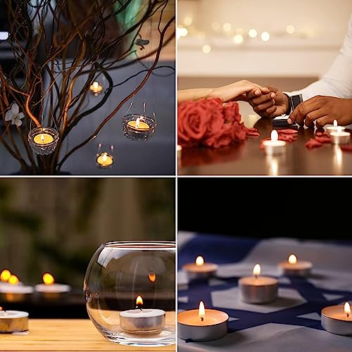 Unscented Tealight Candles 200 Pack, 4 Hours Smokeless Dripless White Mini Tea Lights Bulk for Home, Wedding, Party, Shabbat, Christmas & Emergency Use - color: White, size: 200 Pack