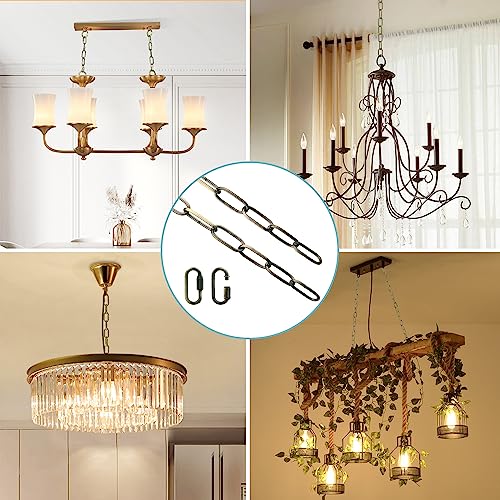 Helunsi Industrial Lighting Chain, 6 Feet Bronze Light Fixture Chain - color: Bronze