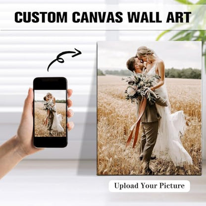 Custom Canvas Prints with Your Photos, Personalized Wall Art for Home Decor - size: 8"L x 12"W