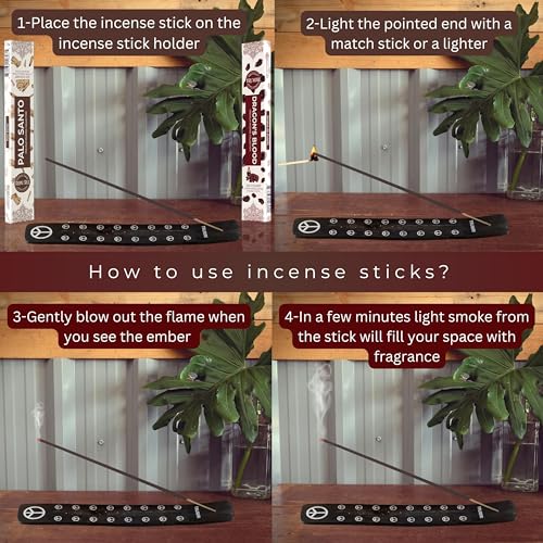 Trumiri Incense Sticks - Combo Pack of 40 Insence-Sticks - 20 Dragons Blood + 20 Palo Santo - Insenses - Insents - Incents - Inscense - Incence - Incienso - All Natural Incense Sticks - color: Dragons Blood Palo Santo