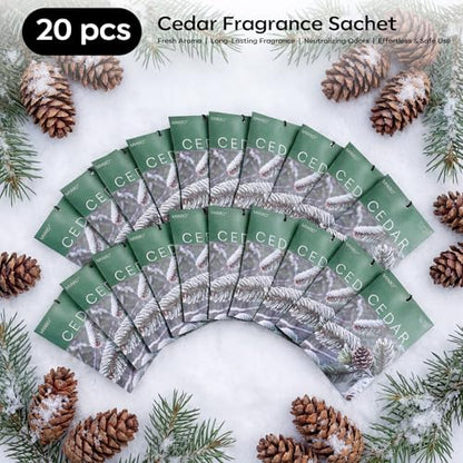 MYARO 20Pcs Cedar Scented Sachets, Closet Deodorizer Car Air Freshener - color: Cedar, size: 20 Packs