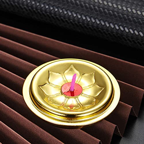DOITOOL Floating Wick Holders for Oil Lamps: 9PCS Aluminum Round Floating Wick Holder Oil Lamp Disc Holder Candle Float Stand Rack for Home Temple Buddhist Supplies - 1.5inch