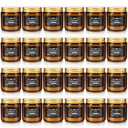 YOROXRG 24 Pcs Scented Candles with Added Natural Essential Oils, 3.05oz, Suitable for Various Festivals, Parties, Yoga, and Home Scene - color: 24P Brown