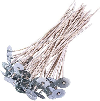 100pcs ECO12 Wicks for Soy Candles, 8 inch Pre-Waxed Candle Wick for Candle Making,Thick Candle Wick with Base - size: eco