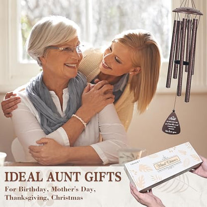 Aunt Gifts, 32" Bronze Wind Chimes, Birthday Gifts for Auntie from Niece - color: 3 - Aunt Gift