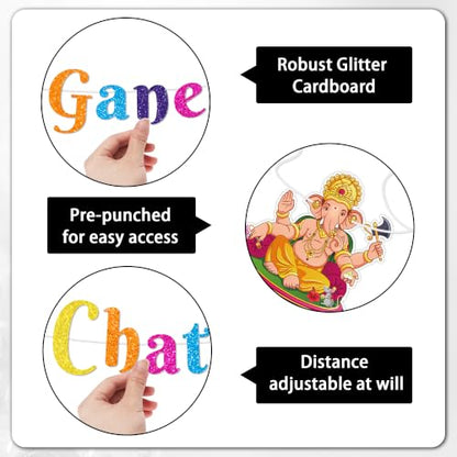 Ganesh Chaturthi Decorations, Happy Ganesh Chaturthi Banner Set - color: Ganesh Chaturthi