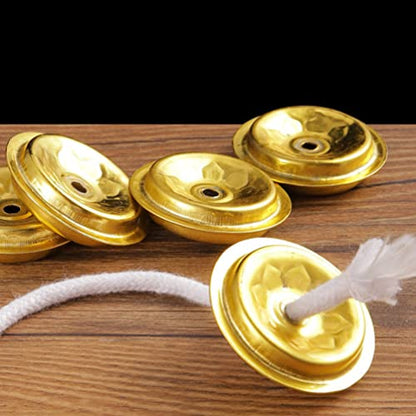 Brass Tube Wick Holder & Wick for Oil Cups, Glass Candles