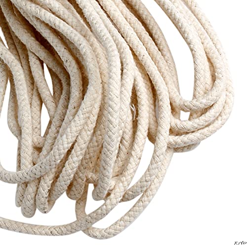 10M (33 ft) Oil Lamp Wicks Replacement 3mm Round Candle Wick Braided for Alcohol Lamps and Candles, DIY Handmade Candle Making Supplies
