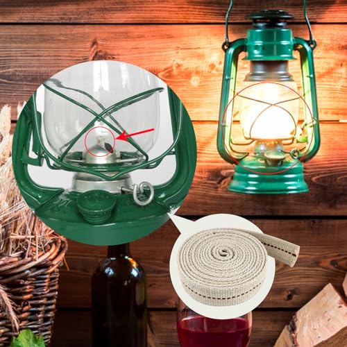 1 Roll/6.5 Feet Flat Oil Lamp Wick, 3/4 Inches Cotton Wick Replacement for Kerosene Burner, Lantern, Lamps (1, 3/4 inch) - size: 3/4 inch