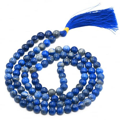 Amazing Gemstone Lapis Lazuli Mala Saadi - color: Lapis Lazuli, style: Plain