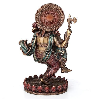 Veronese Design 8 1/4 Inches Dancing Ganesha Hindu God Idol Cold Cast Resin Statue Bronze Finish