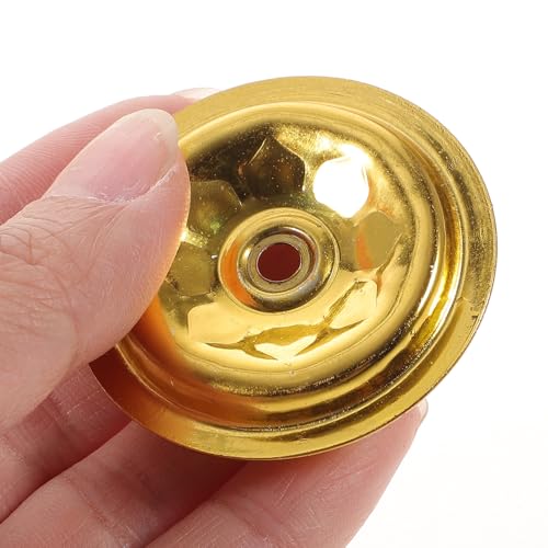 DECHOUS 20Pcs Floating Wick Holders for Oil Lamps Aluminum Round Floating Wick Discs Golden Buddhist Oil Lamps Holders for Temple Oil Candles