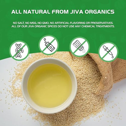 Jiva Organics Organic Sesame Oil 1 Liter Bottle - Ideal for Ayurveda & Cooking, From Organic Seeds, 100% Natural & Non-GMO - size: 33.8 Fl Oz (Pack of 1)