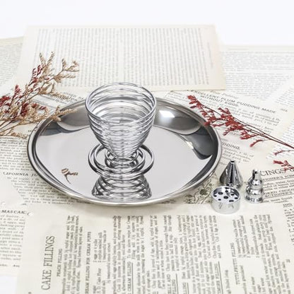 5 in 1 Incense Burner, 5.51 Inch Incense Holder Set - color: Silver, size: 5 in 1